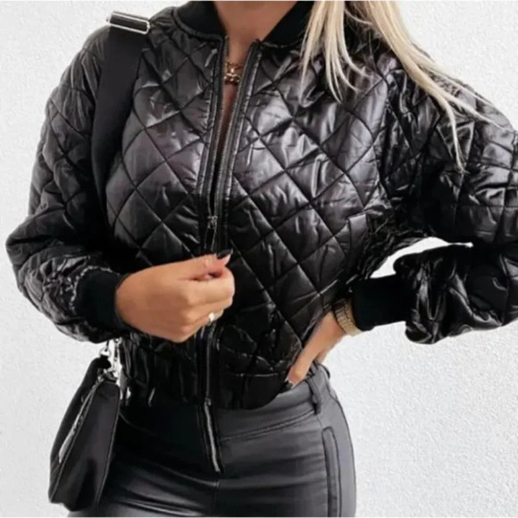 Women's Quilted Puff Jacket by Chic Me (size XL) - Picture 3 of 7